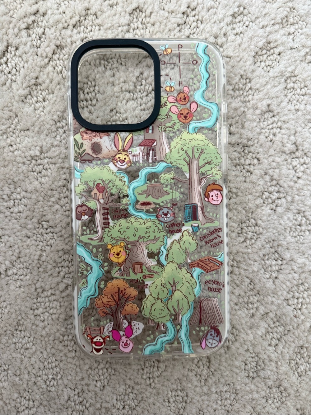 Winnie the Pooh Map Case- iPhone 16 Pro Max